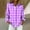 A1 Purple, variant on Plaid Shirts for Women Button Down Collared Casual Tops Rolled Up Boyfriend Top Business Dressy Top Cute Soft Plaid Blouse Work Tops Street Office Daily Outfit Plaid Tops for Women Black S-2XL