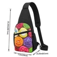 thumbnail image 4 of Disketp Sling Backpack,Multipurpose Crossbody Shoulder Bag Travel Hiking Daypack-Brightly Colored Cupcakes, 4 of 6
