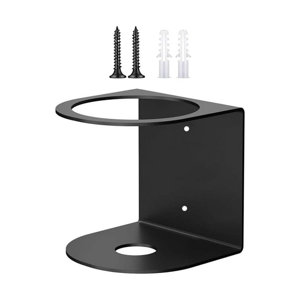 Organizador de soporte para botellas de spray, estante de almacenamiento resistente montado en la pared para espacio de trabajo de baño, negro Un solo agujero