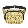 thumbnail image 1 of Balery Garden Honeybee Gnomes Mochila Cinturón para Mujeres y Hombres, Bolsa de Cintura Impermeable de Doble Capa con Correa, 1 of 9