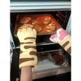 thumbnail image 3 of Pack de guantes para horno, resistentes al calor hasta 250 °C, guantes aislantes antideslizantes para patas de gato y guantes para parrilla con patas de gato, 3 of 5