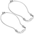 thumbnail image 1 of TABLZONE Table Lamp Parts Harp And Finial Set Silver Iron Adjustable Frame For Reading Corners, 1 of 8