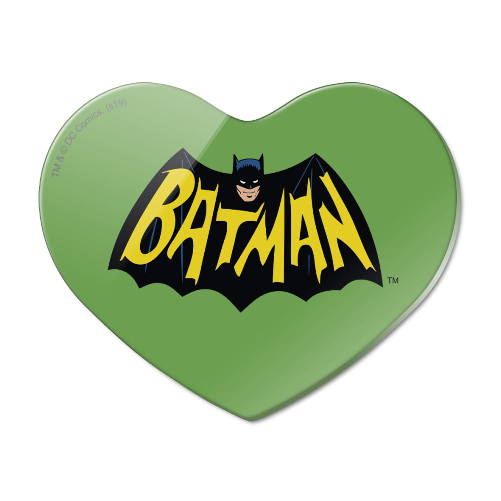 Batman Classic TV Series Logo Heart Acrylic Fridge Refrigerator Magnet -  