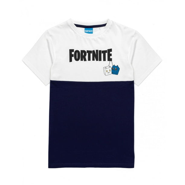 Fortnite Camiseta Colores Solidos Ninos Blanco Marino Bodega Aurrera en linea