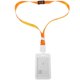 thumbnail image 1 of Work Card Holders Id Badge Holder Plastic For Office Use Orange 1Pack, 1 of 4