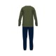 thumbnail image 4 of TOM TAILOR Pijama Hombre - Pijama, Algodón, Cuello de Pico, Logo, liso, largo Verde/azul oscuro M (Medium), 4 of 5