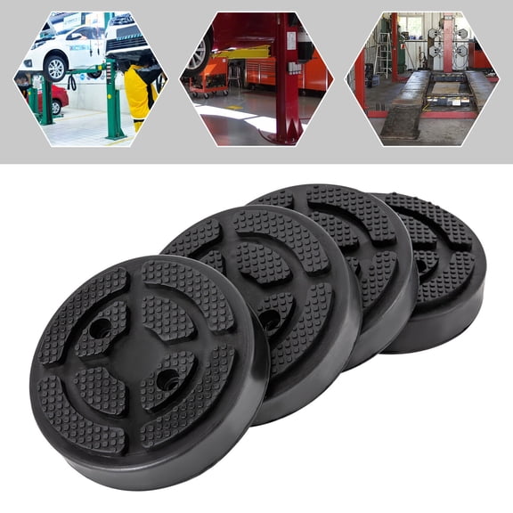 4Pcs Round Rubber Arm Pads Lift Pad Fit for Auto Lift Car Truck Hoist Heavy Duty
