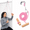 Pink, variant on Shoulder Pulley │ Physical Therapy Exercises │ Aids in Recovery and Rehabilitation │ Increases Mobility │ Wooden Handles for Comfort │ Metal Bracket Door Attachment (Pink)