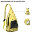thumbnail image 4 of Tropical Pineapple Backpack - Golden Fruit & Flowers Print, Fashionable Multi-Functional Travel Pack, 4 of 4