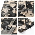 thumbnail image 4 of Havenx Camo Cargo Shorts for Men Knee Length Elastic Waist Short with Multi Pockets Stretch Button Pant Summer Breathable Loose Fit Casual Outdoor Wear,Khaki 3XL, 4 of 4