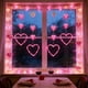 thumbnail image 2 of Lámpara De Cortina De Plástico Cortina de luces LED en forma de corazón con ventosas, 3 unidades, 520 luces, ideal para San Valentín, fiestas de compromiso, bodas y decoración (rosa) JASKFLY, 2 of 9