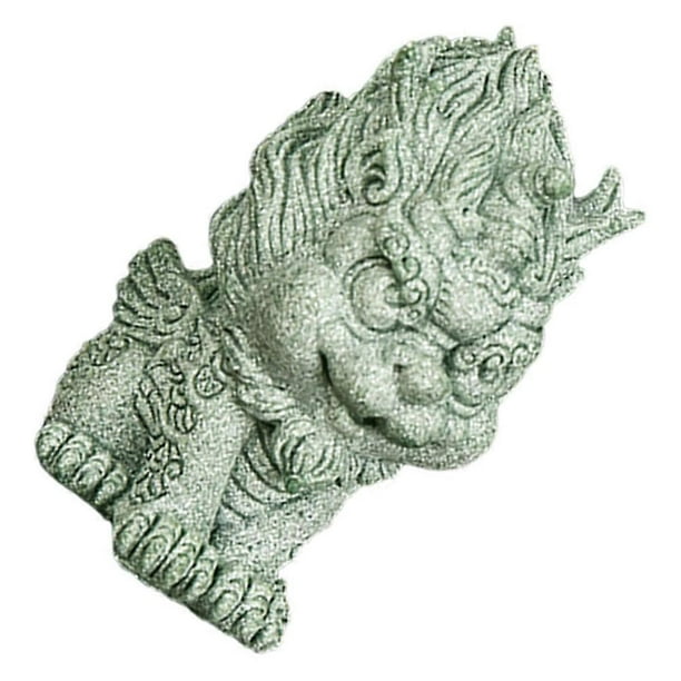 Indoor Stone Ornament Pixiu Tea Pet Traditional Chinese Style Office Decor Green Sandstone 2.16X1.57X2.75IN 1Set