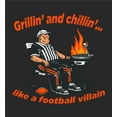 thumbnail image 5 of Grillin' and Chillin' Like A Football Villain Youth Black Long Sleeve Hoodie-XS, 5 of 6