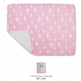 thumbnail image 2 of Spasilk Velboa Fleece Blanket With Thick Stitch Trim Accessory for Crib and Stroller, Pink Clouds, 2 of 5