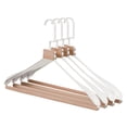 thumbnail image 1 of wood coat Hanger Metal Wooden Suit Hanger With Wid Shoulder Clothes Rack Wardrobe Organizer Cabides Para Roupa Coat Rack, 1 of 5
