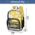 thumbnail image 4 of Ttyddzy Clear Backpack Heavy Duty PVC Transparent Backpack for College Workplace, Yellow Rain, 4 of 8