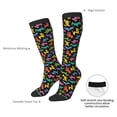 thumbnail image 4 of Susaid Colorful Geometric Dog Print Thermal Winter Socks for Men and Women, Warm Crew Hiking Socks, for Boots and Outdoor Activities, 4 of 6