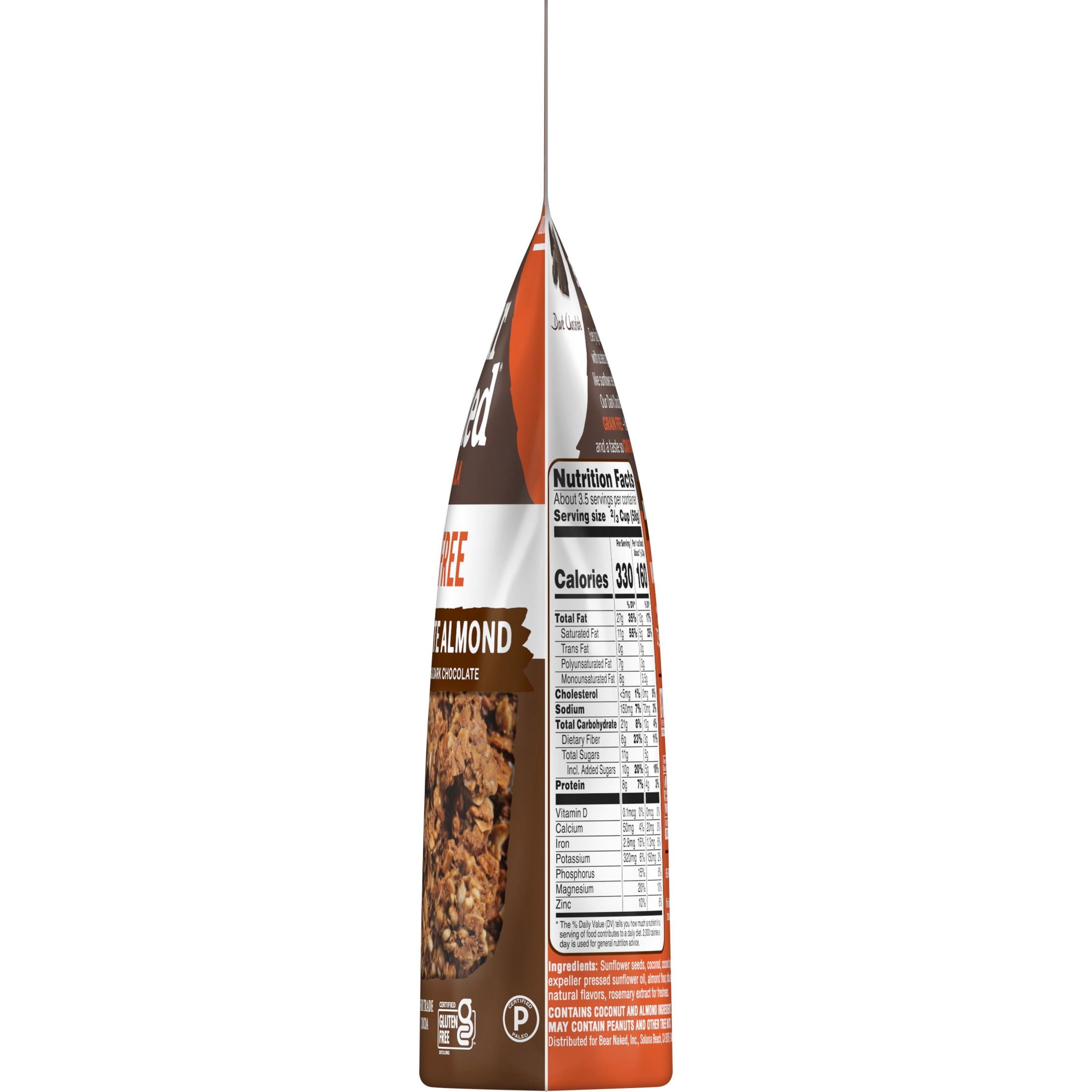 Bear Naked Dark Chocolate Almond Granola Cereal, Gluten Free, 8 oz Bag
