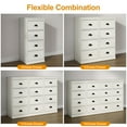 thumbnail image 2 of RoyalCraft Fluted 4 Drawer Dresser Set of 3, Wood Closet Dresser with Bronze Metal Handles, White Chest of Drawers with Soft-Close Drawers, Modern Dresser Organizer for Bedroom, Living Room, Entryway, 2 of 6