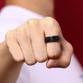thumbnail image 2 of Stress Relief Ring for Men Women - Spinner Fidget Anxiety Rings, Solid 316L Stainless Steel,Silver,11, 2 of 6