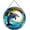 Dolphin, variant on Hanging Stained Glass for Windows, Owl Suncatcher Stained Glass Garden Hangings Ornaments Mother's Day Valentine's Day Halloween Fall Christmas Decor for Home (B Style)