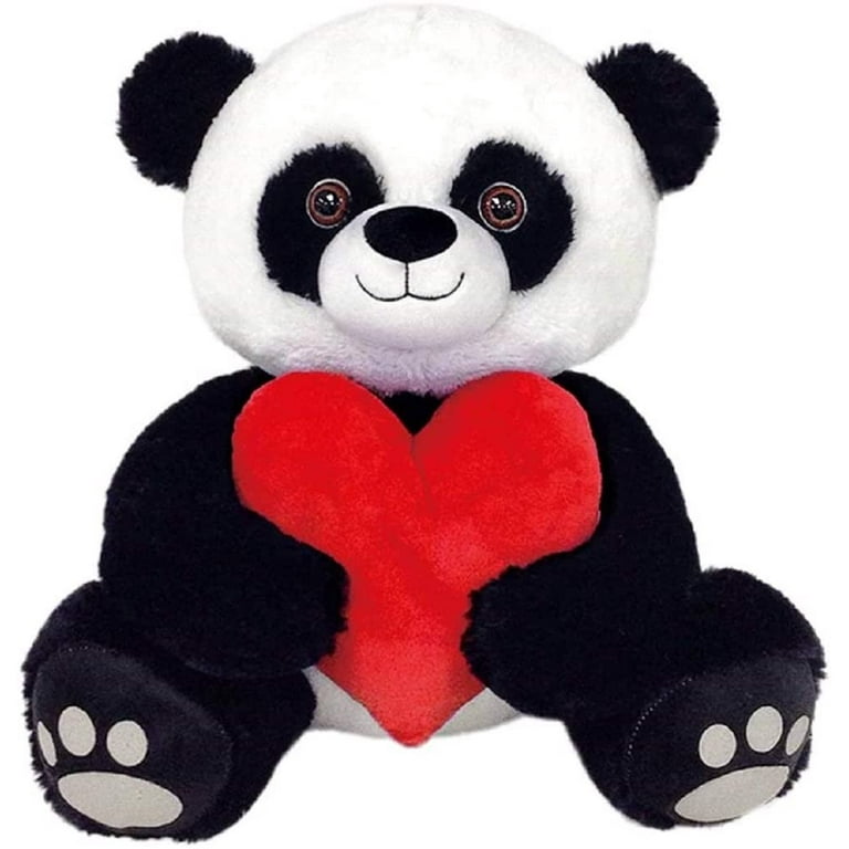 Peek A Boo Toys Prince The Panda with Red Heart Stuffed Animal