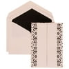 JAM Paper® Wedding Invitation Set - Large - 5 1/2" x 7 3/4"- White Card with Black Lined Envelope and Black Castilian Set - 50/pack