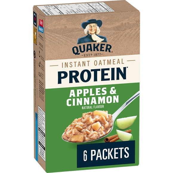 Quaker gruau instantané Teneur élevée en protéines Pommes et cannelle 228g