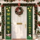 thumbnail image 4 of Juego de 2 Cortinas Navideñas para Puerta con Coplas | Decoración Personalizada para Fiestas | Poliéster Verde | 30 X 180 Cm | Tela de Fondo Festiva, 4 of 6