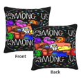 Among Us Black Velvet Throw Pillow Covers For Living Room Couch Sofa