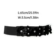 thumbnail image 3 of Weikingp Belts for Women, Women Fashion Crystal Beaded Elastic Wide Belts for Daily Travel, Womens Belt, Western Belts for Woman Black, 3 of 9