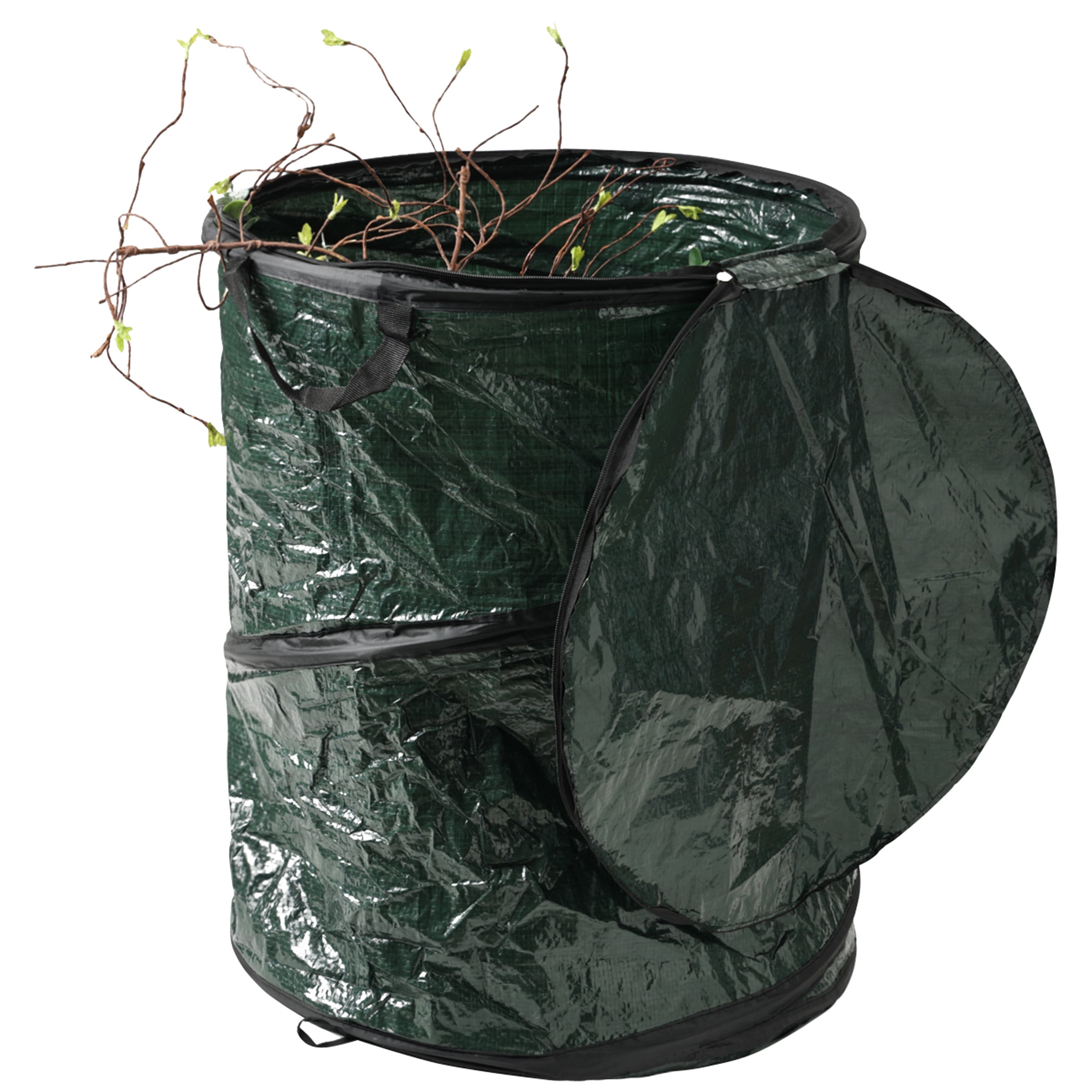 Wakeman 29.5-Gallon Pop Up Outdoor Garbage Can - Collapsible Trash Can for Parties, Yard Waste, or Laundry - Camping Accessories