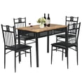 thumbnail image 2 of Costway Juego de Mesa de Comedor Moderna con 4 Sillas Tapizadas para Hogar y Restaurante Negro, 2 of 10