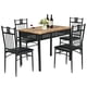 thumbnail image 2 of Costway Juego de Mesa de Comedor Moderna con 4 Sillas Tapizadas para Hogar y Restaurante Negro, 2 of 10
