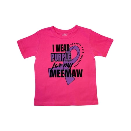 

Inktastic Chronic Pain I Wear Purple For My Meemaw Gift Toddler Boy or Toddler Girl T-Shirt