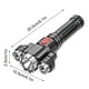 thumbnail image 3 of Linterna LED | USB recargable 1200mAh | 3 modos Fuerte/Medio/Flash | Mini luz de trabajo portátil resistente ABS | Rotación de 360° | Para acampar, andar en bicicleta, hogar, emergencia, al aire, 3 of 8
