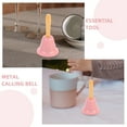 thumbnail image 3 of OULII 3Pcs Hand Bell Decorative Pink For Restaurant Pet Training, 3 of 7