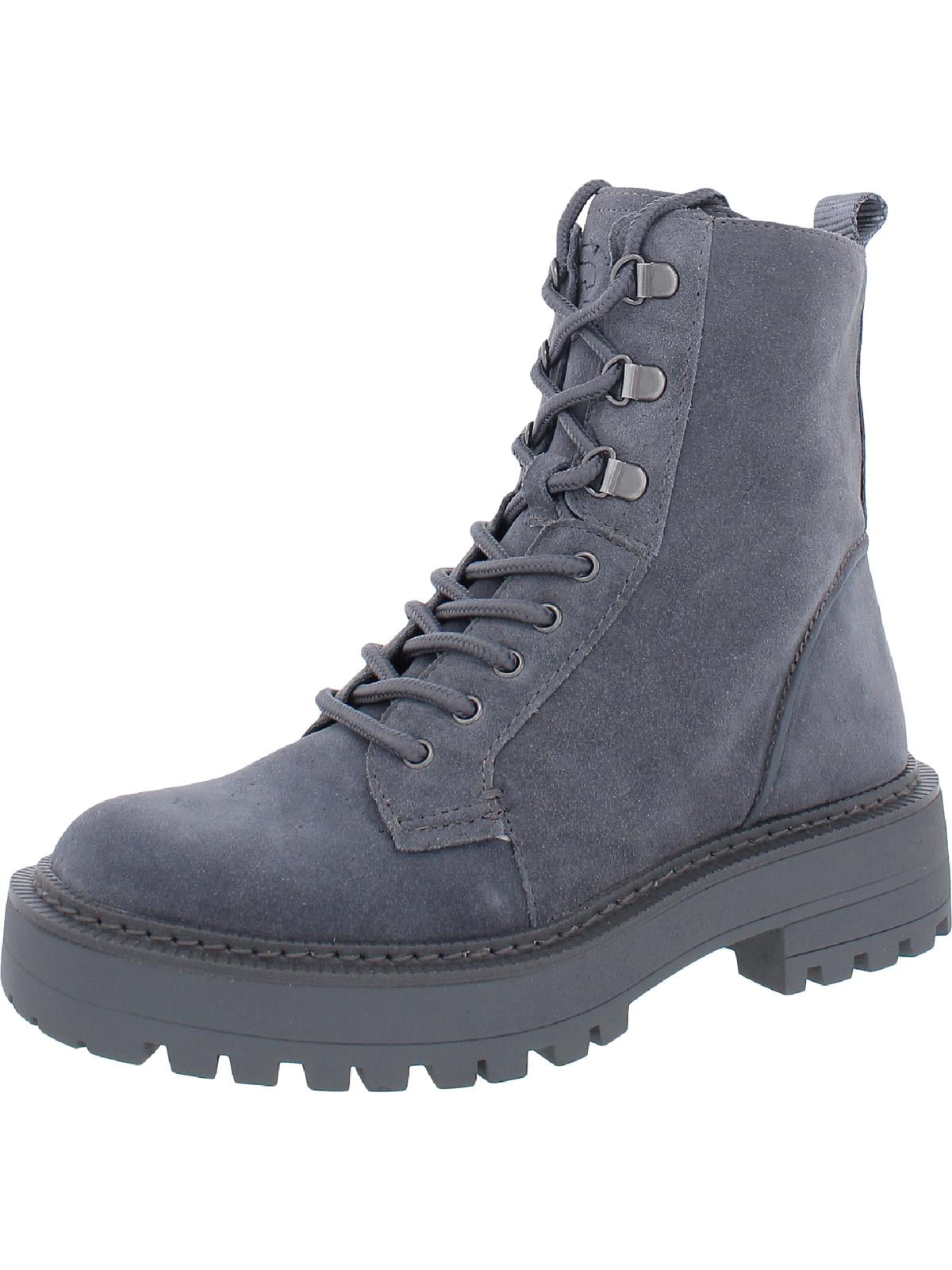 suede lace up combat boots