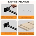 thumbnail image 5 of 12 Pcs 6" Black Steel Floating Shelf Bracket Blind Shelf Supports - Hidden Brackets for Floating Wood Shelves - Concealed Blind Shelf Support – Screws and Wall Plugs Included, 5 of 8