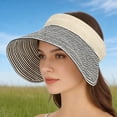thumbnail image 2 of SRZYMJ Women Summer Sun Hat Foldable Large Brim Canvas Visor Quick Dry Beach Outdoor UV Protection Cap, 2 of 4