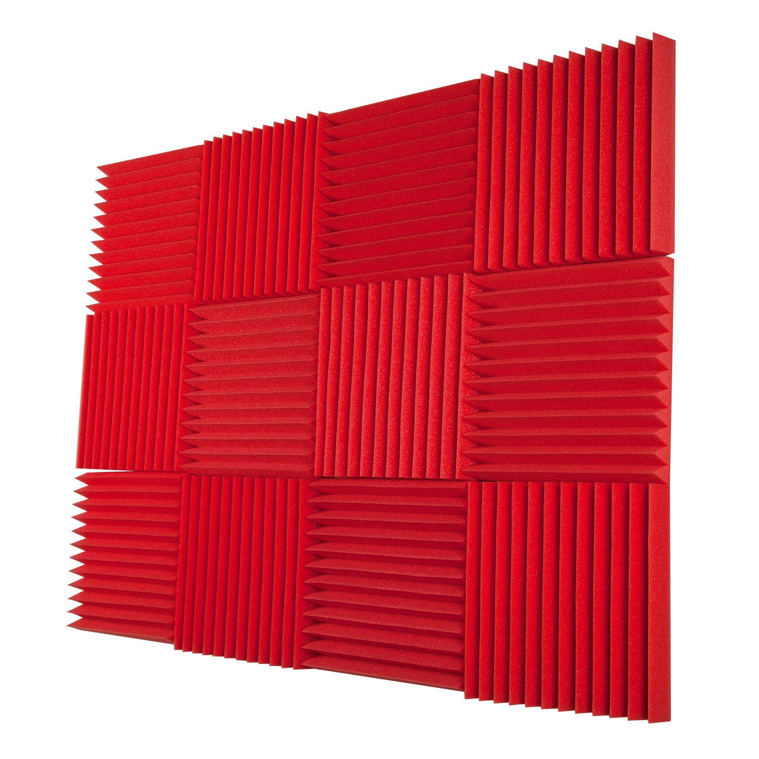 12 Acoustic Foam Tiles Wall Record Studio Sound Proof 12"x 12"x 2" Fire
