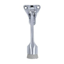 Tell Manufacturing DT100008 Door Holder, 4 in L, 4-1/8 in H, Aluminum/Rubber, Satin Chrome