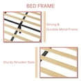 thumbnail image 5 of Jojoka Velvet Upholstered Twin Size Bed Frame with Adjustable Headboard, Cute Platform with Strong Wooden Slats Support, No Box Spring Needed, Easy Assembly, for Boys & Girls, Pink, 5 of 8