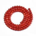 thumbnail image 2 of 10strands Natural Freshwater Shell Beads Strands Dyed Round Red 4mm Hole: 0.8mm about 97~99pcs/strand 14.88 inch~15.16 inch(37.8~38.5cm), 2 of 3
