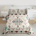 thumbnail image 2 of Homewish 3-Piece Gothic Sheep Comforter Set, Queen - Cyan Cactus (Bohemian), 2 of 8