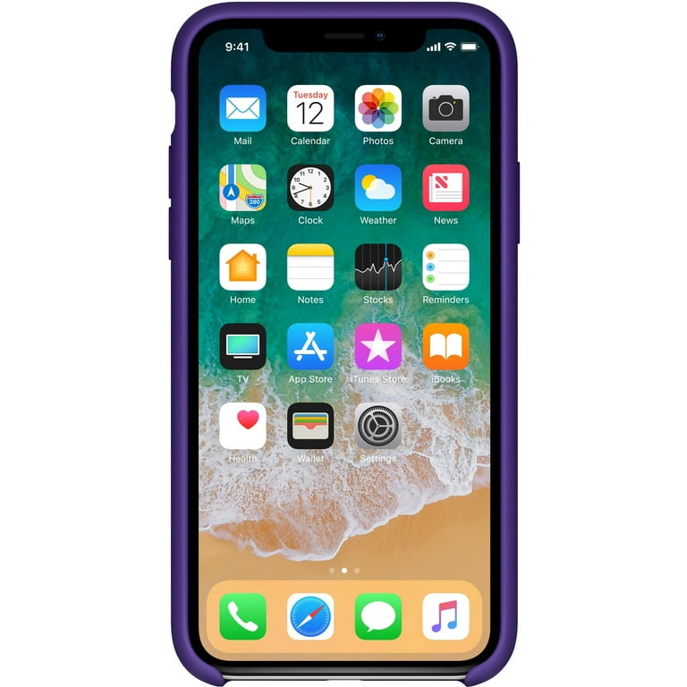 Genuine / Official Apple iPhone X Silicone Case / Cover - Ultra Violet  (Purple)