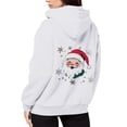 thumbnail image 3 of Christmas Zip Up Hoodies for Women Long Sleeve Xmas Santa Graphic Hooded Sweatshirt with Pockets Jacket Coat Outerwear, 3 of 7