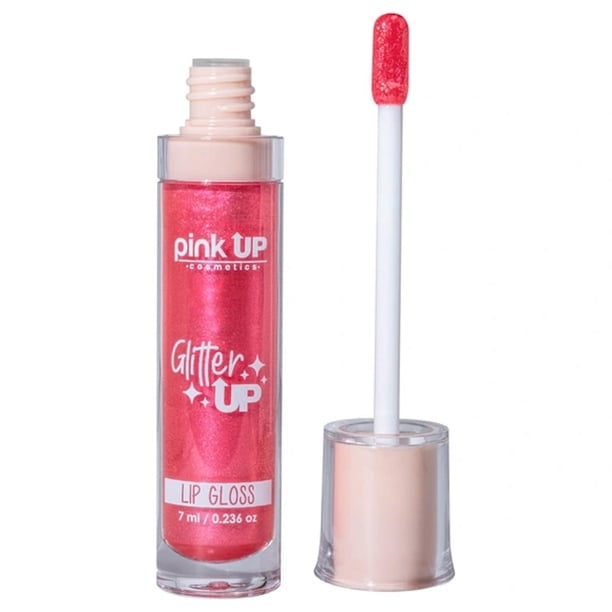 Brillo con Glitter para labios Glitter Up Pink Up fucsia