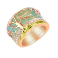 thumbnail image 1 of Banda De Anillo De Bodas De árbol De La Vida De Diamantes De Imitación De Epoxi De Metal De Moda Para Hombres 6 Sunnimix Anillo de estilo vintage para mujer, 1 of 8