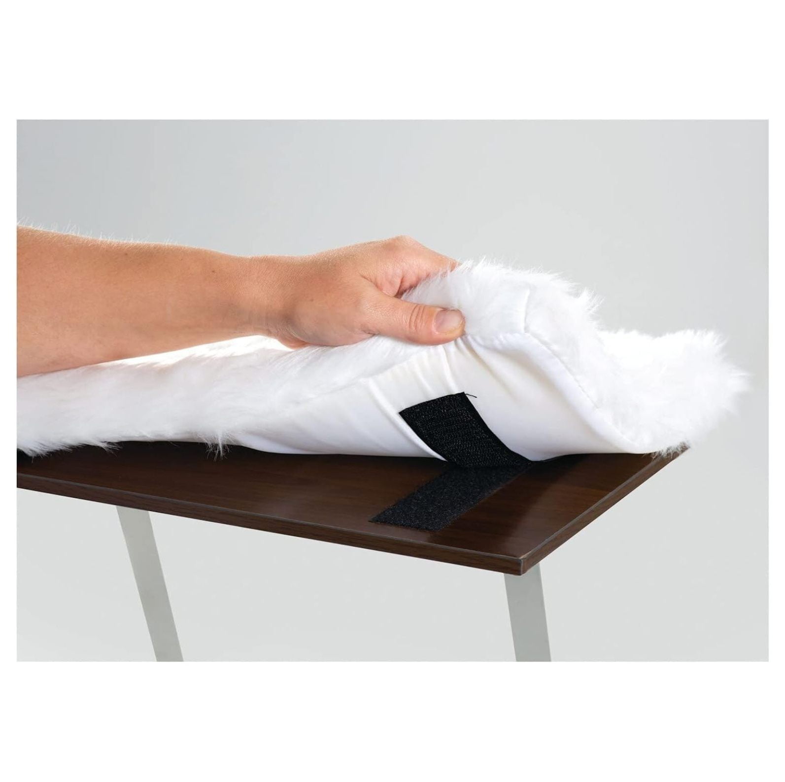 Window Mount Cat Perch - Window Sill Shelf, Padded Cat Wall Bed, Space Saving Furniture for Pets, Removable Faux Sheepskin Cover, Holds 20-35 Pounds